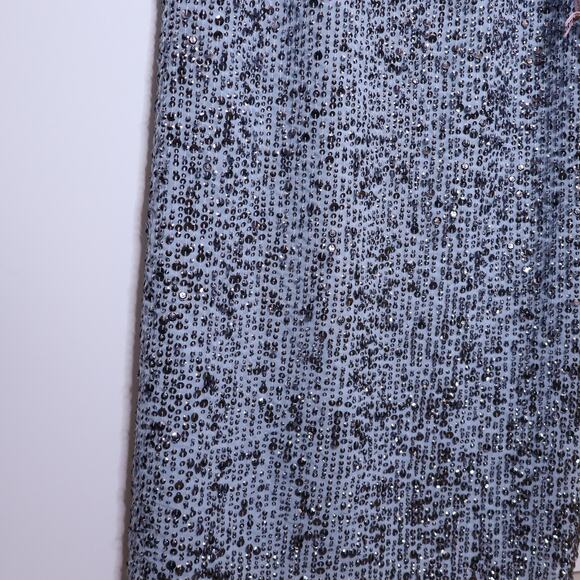 MAC DUGGAL NEW 10839 Sequined Sleeveless Floor LengthDress Slate Blue Women's 8 - Picture 7 of 12